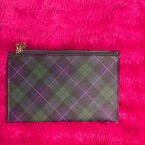 Nanette Lepore Tartan Cosmetic Bag - Green and Purple - Picture 4 of 6